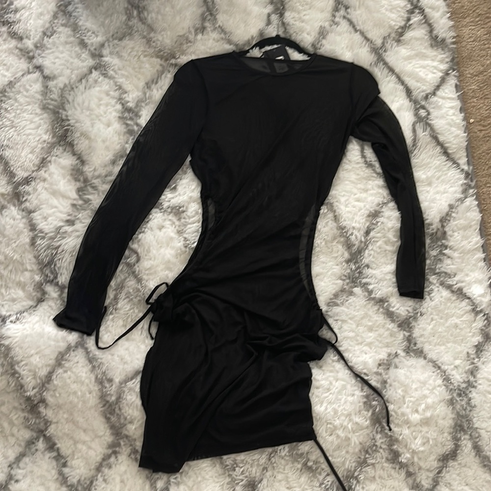 Anothet night in miami sheer side cutout dress.
